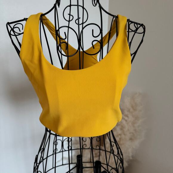 The Upside Marigold Dunes Jade Ribbed Racerback Tank Sport Bra Size Small/US 6 - Picture 3 of 8